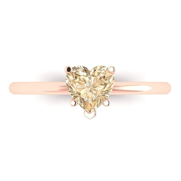 Solitaire Engagement Ring for Women - 1.25ct Natural Morganite in 14K Rose Gold Promise Ring