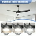 thumbnail image 6 of imerelez 52 Inch Modern Black Ceiling Fan with 18W LED Light and Remote Control 3 ABS Blades DC Motor for Bedroom Living Roon, 6 of 8