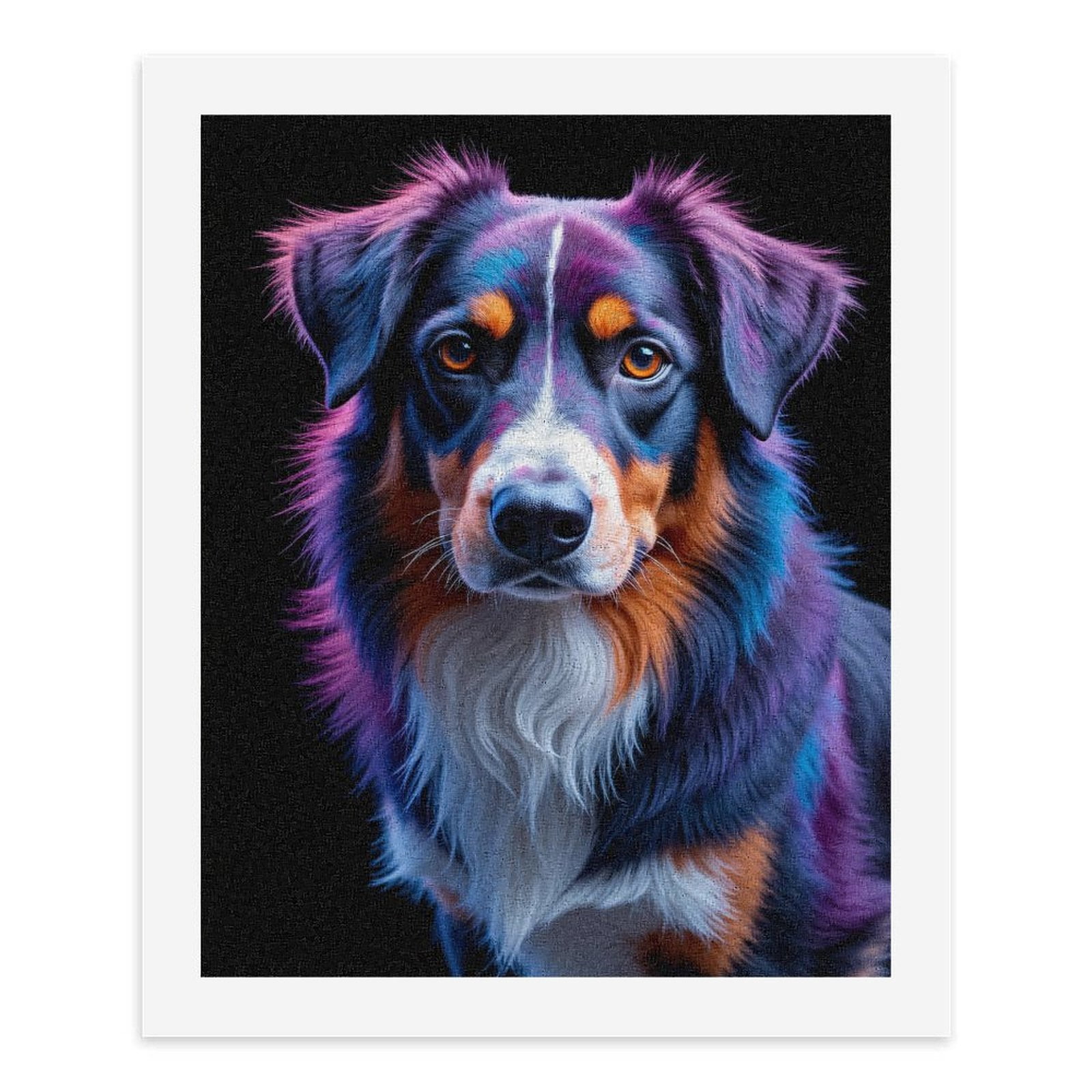 Paint By Numbers Kit for Adults Beginner - DIY Colorful Dog Portrait Art Canvas Painting Kits for Adults, Frameless Paint By Number for Adults for Home Wall Decor 16x20 Inch