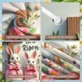 thumbnail image 4 of Pastel Color Easter Banner Floral Wreath Design Rabbit Backdrop Rabbit Pattern Spring Themed Easter Background for Easter Party Spring Celebration Indoor Decoration, 4 of 9
