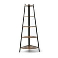 TribeSigns 70 inch Tall Corner Shelf, Industrial 5 Tier Corner