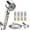 Chrome, variant on Filtered Shower Head with Handheld with 4PCS Filters, High Pressure 4 Spray Modes Showerhead with Filters, Water Softener Filters for Hard Water, IonDrops 70" Hose