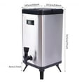 thumbnail image 2 of 12L Square Commercial Insulated Beverage Dispenser Coffee Hot & Cold Water Dispenser 9.6*9.6, 2 of 17