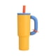 thumbnail image 1 of Vaso Térmico de Acero Inoxidable de 40 Oz con Pajita y Aislamiento para Hielo, Gran Capacidad, con de Café, Color Amarillo., 1 of 5
