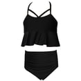 thumbnail image 5 of Cethrio Bikini Swimsuits for Girl, High-waisted Two Piece Vacation Summer Bathing Suits Black Size 10-12, 5 of 6
