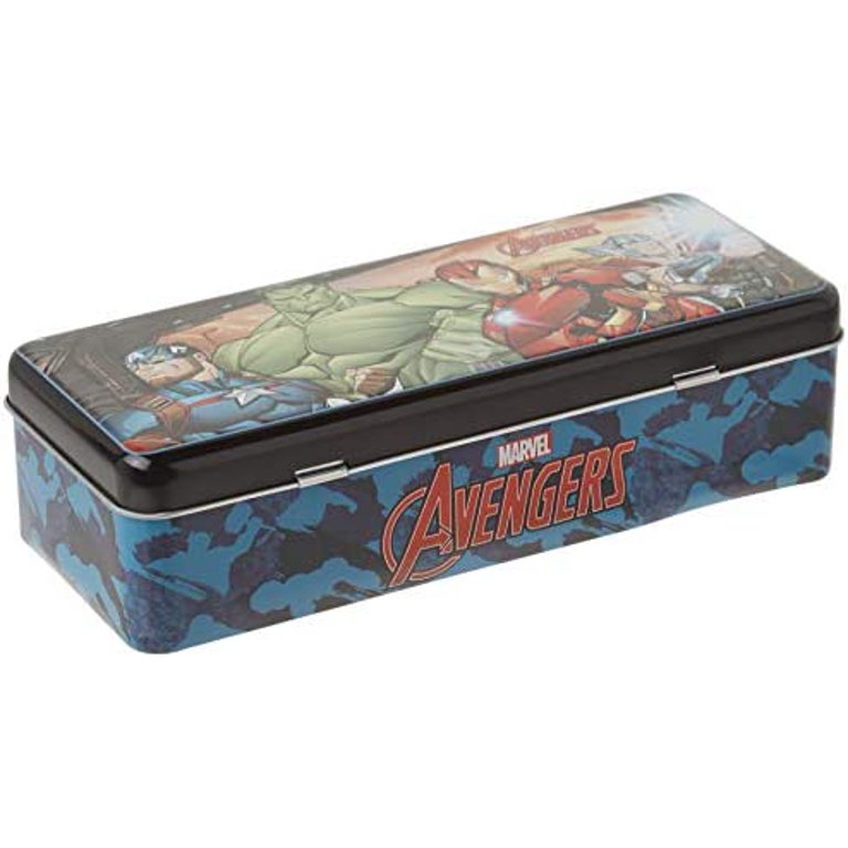 The Tin Box Company Avengers Pencil Box with Handle Clasp & Hinge