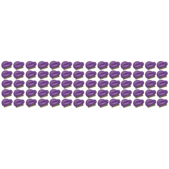 Pet Flea Combs Contoured Grip 3" 29 Tooth Tool Black or Purple Bulk Available (Purple - 75 Combs)
