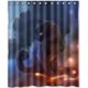 thumbnail image 1 of ABPHQTO Gato negro oscuro Cortina de ducha Cortina de ducha impermeable 150x180 cm, 1 of 2