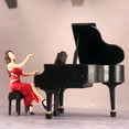 thumbnail image 4 of Pintura de paisaje de pianista a 1/64 , muñeca de resina de escritorio para decoración, para fotografía, y ad Yotijar  escena personas figura, 4 of 8