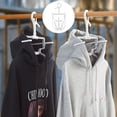 thumbnail image 3 of CTIRCHIU Heavy Duty Folding Hoodie Hanger White Plastic Clothes Rack with Adjustable Stretchable Design, 3 of 8