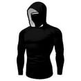 thumbnail image 2 of snilers Long Sleeve Shirts for Men Plus Size Hoodies Tops Sun Protection Shirt with Mask Lightweight Hiking Fishing Hooded Blouses, 2 of 9