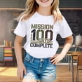 thumbnail image 2 of SXcggal One Mode Enfants T-Shirt Décontracté Imprimé Col Rond Manches Courtes Ample Mignon Respirant Confortable Hauts Filles, 2 of 4