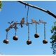 thumbnail image 2 of Happy Gardens Carillones de viento para pájaros con campanas – 5 campanas suspendidas con decoración de jardín de pájaros – Regalos al aire libre para el día de la madre y decoraciones de pa, 2 of 5