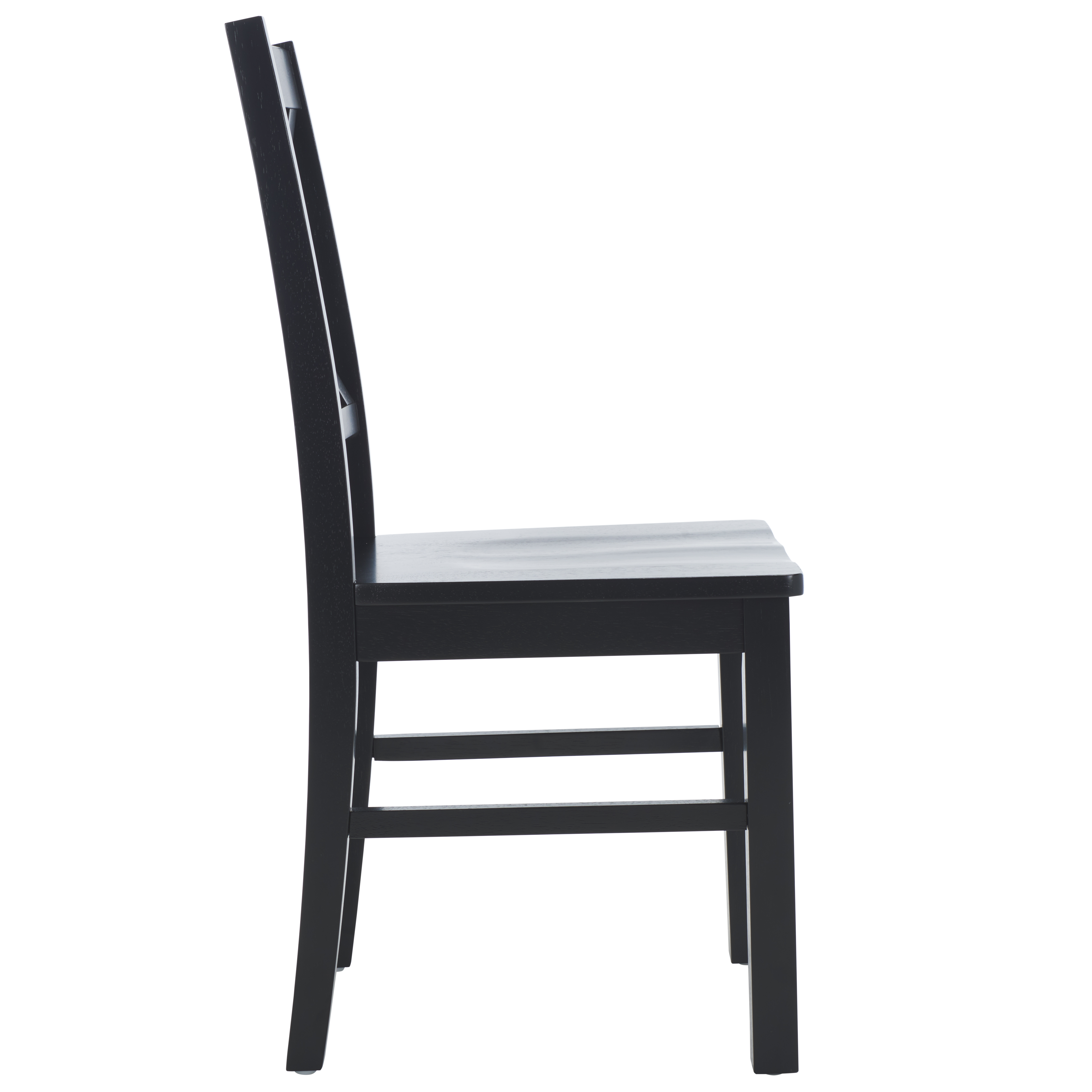 Safavieh Akash Traditional Rubberwood Dining Side Chairs, Black (Set of 2)