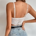 thumbnail image 3 of Idoravan Tank Tops for Women Fashion Women's Lace ing Crop Suspender V-Neck Suspender Tank Top, 3 of 3