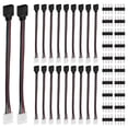 thumbnail image 1 of Uxcell 20-Pack Conectores de Luz LED COB de 10 mm 4 Pines de Cabeza Doble para Jardín/Exterior/Interior/Fiestas, DIY Tira de Luz COB/SMD, 1 of 6
