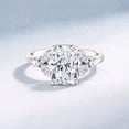thumbnail image 3 of Rosec Jewels 3 Ct IGI Certified Lab Grown Diamond Radiant Cut Engagement Ring - E-VS1 Grade, 14K White Gold, US 5.00, 3 of 7