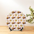 thumbnail image 6 of Bingfone Autumn Red Truck Print Bone China Dinner Decorative Plates,Handmade Ceramic Dinner Plate with Stand for Home Club-10in, 6 of 6