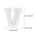 thumbnail image 2 of Large Epoxy Resin Letter Mold - Reusable Alphabet Mould for Candles, Wax, Soap - White Flexible Silicone Craft Mold - 1PC for DIY Decor, Gifts, Parties, 2 of 2