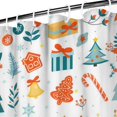 thumbnail image 3 of Merry Christmas Shower Curtain for Bathroom Winter Christmas Snowflake Shower Curtains Waterproof Beautiful Bathroom Curtains Hooks Included,72x72Inch, 3 of 5