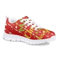 thumbnail image 2 of Pzuqiu Christmas Sneakers for Big Girls Size 1 Red Breathable Walking Shoes Comfortable Athletic Running Shoes Flat Sports Shoes, 2 of 5