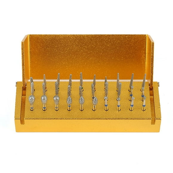 30Pcs Dental Diamond Burs Drill + Disinfection Block High Speed Handpieces Tools Holder For Teeth Whitening