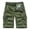 Olive Green, variant on WREESH Men's Cargo Shorts Summer Fashion Solid Color Casual Shorts Multi-Pocket Cargo Shorts Outdoor Workout Shorts Black