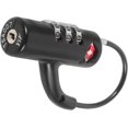 thumbnail image 1 of Customs Lock Backpack Lock Combination Lock Gym Locker Lock Suitcase Lock Combination Padlock Suitcases Luggage Padlocks Locker Locks for Gym Luggage Locks Aluminum Alloy Black, 1 of 5