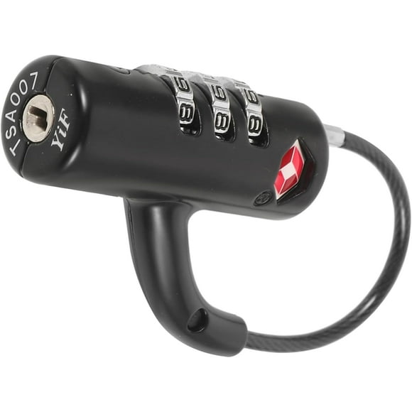 Customs Lock Backpack Lock Combination Lock Gym Locker Lock Suitcase Lock Combination Padlock Suitcases Luggage Padlocks Locker Locks for Gym Luggage Locks Aluminum Alloy Black