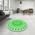 thumbnail image 4 of Ahgly Company Tapis d'Intérieur Lavable en Machine Carré Vert Transitionnel, 5 Pieds Carré, 4 of 7