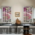 thumbnail image 2 of Paisley Design Kitchen Curtains - Vintage Tier Cafe Curtains for Bathroom Living RV Rod Pocket Window Drapes 36 Inch 2 Panels Set 28"x36" Window Treatment Tiers, 2 of 4