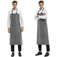 thumbnail image 2 of Unisex Waterproof Rubber Vinyl Apron - Oil Chemical Resistant Work Apron with Adjustable ties, Best for Dishwashing,Kitchen,Cleaning,Butcher,Food Industrial, 2 of 7
