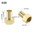 thumbnail image 2 of Uxcell 10 Pack Brass Hose Barb Fitting, 3/4" Bard x 3/4" NPT Female Hose Connector, 2 of 6