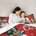 thumbnail image 5 of Manfei Merry Christmas Full Size Comforter Sets, Cartoon Snowman Bedding Comforter Set, Xmas Tree Gifts Bedding Sets, Lightweight Room Decor, Reversible 3-Piece, 5 of 8