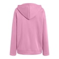 thumbnail image 6 of Akiihool Hooded Sweatshirts for Women Womens Zip Up Hoodies Fleece Jackets Oversized Sweatshirts Fall Fashion Outfits Sweaters Winter Clothes Red,M, 6 of 8