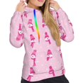 thumbnail image 4 of KLL Pink Scarf Snowman for Womens Pullover Hoodie with Pocket Hooded Long Sleeve Shirts Sweatshirt for Women-Large, 4 of 7