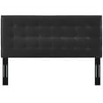 thumbnail image 4 of Pemberly Row Tufted Full/Queen Faux Leather Headboard in Black, 4 of 5