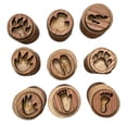 thumbnail image 3 of 9x Wooden Stamp Set Animals Foot Print Stamp Wooden Block Stamps Animals Paw Stamp Animal Track Stamps for Drawing, Art Crafts, Clay, Crafting Style A S 2.5-3.5cm, 3 of 9