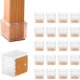 thumbnail image 1 of Tapas de silicona para patas de silla, 24 piezas, tapas para patas de silla, cubiertas para mesas de muebles, protectores de patas de piso para patas de silla de 30 a 35 mm, transparentes y marrones, 1 of 5