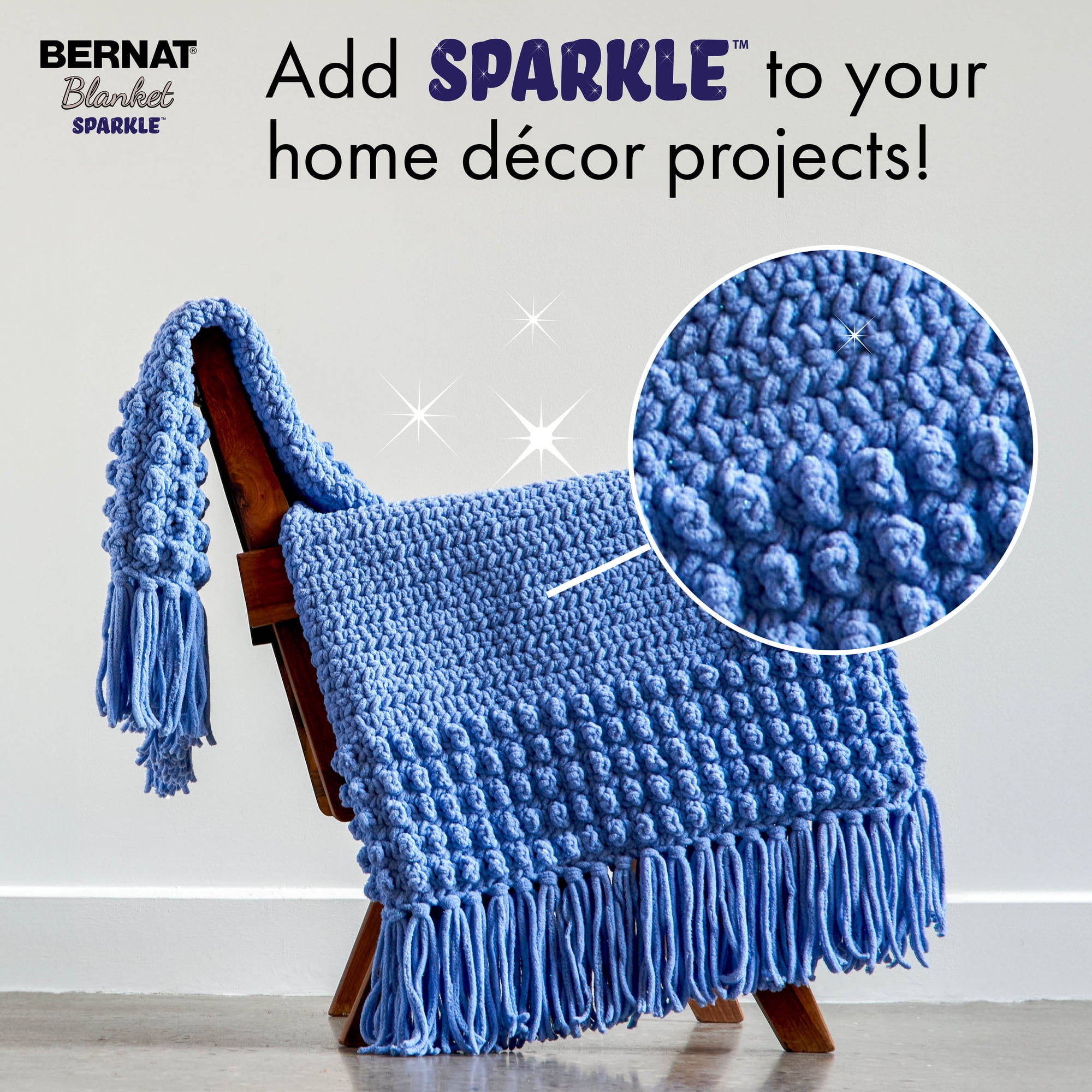 Bernat Couverture Sparkle Yarn, 10,5 oz (300), super volumineux, polyester