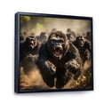 thumbnail image 2 of Designart "African Apes Sprinting" Animals Floater Framed Wall Art Living Room, 2 of 7