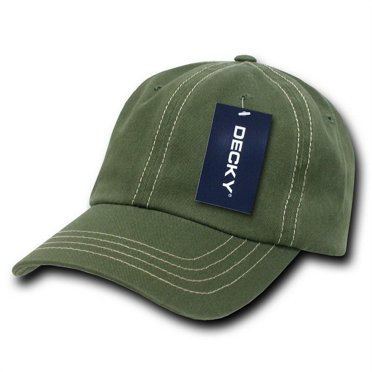 Contra-Stitch Washed Polo Caps, Olv/Kha