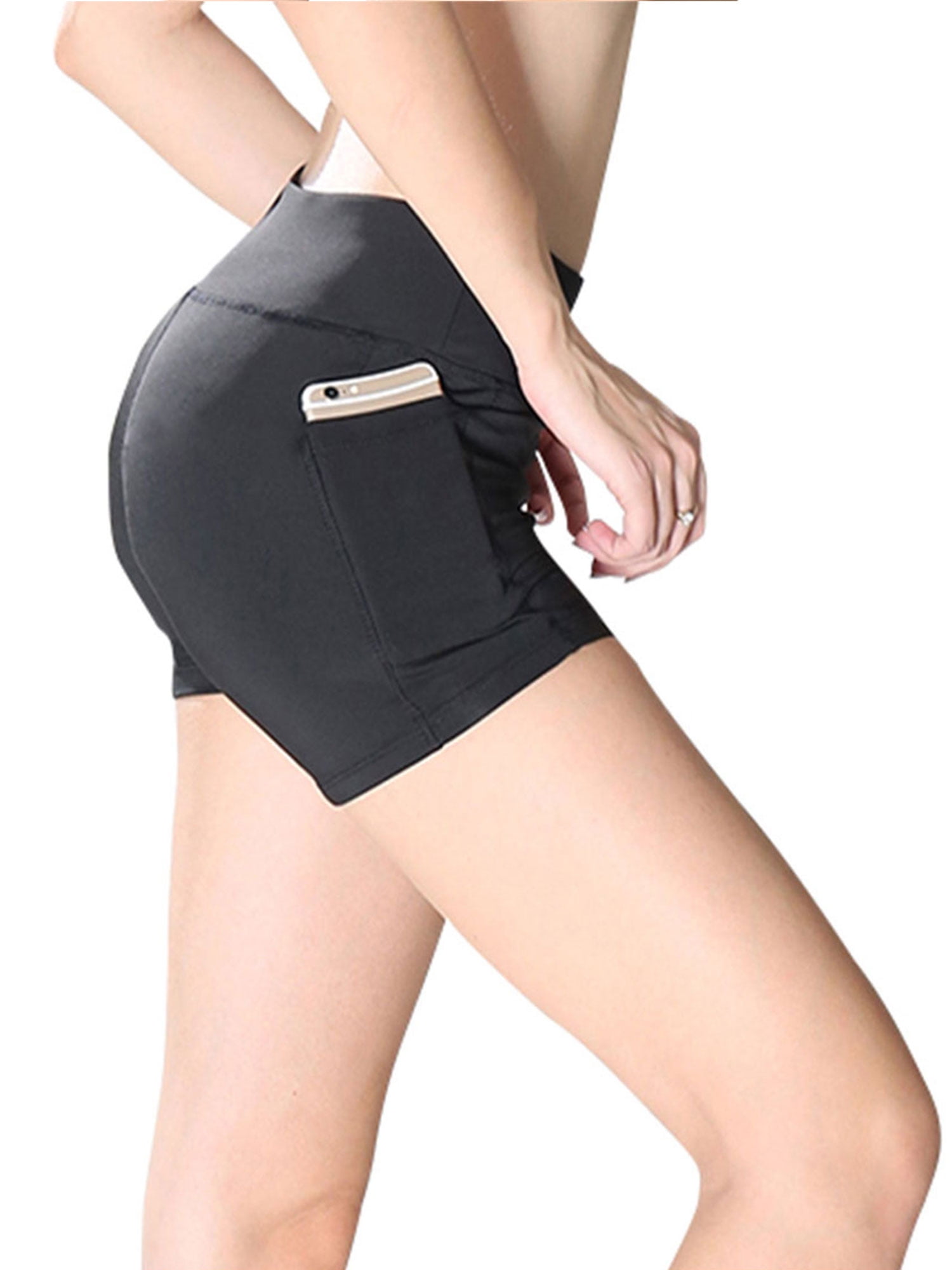 womens yoga shorts with pockets