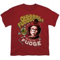 thumbnail image 2 of A Christmas Story Oh Fudge! Kids T Shirt (Large) for Youth Toddler Boys and Girls, Cardinal, 2 of 5