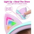 thumbnail image 5 of FosPower Kids Headphones with LED Cat Ears (Safe Volume Limit 85 dB), 3.5mm On-Ear Wired Headphones with Laced Tangle-Free Cables for Boys/Girls/School/Travel - Teal/Light Purple, 5 of 5