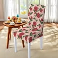 thumbnail image 4 of Xoenoiee Rose Flower Print 7-Piece Tablecloth and Chair Covers Set: Stretchable, Washable Spandex Table Cloth with Dinning Chair Cover for Home, Hotel, Banquet, Wedding, Party Decor, 4 of 6