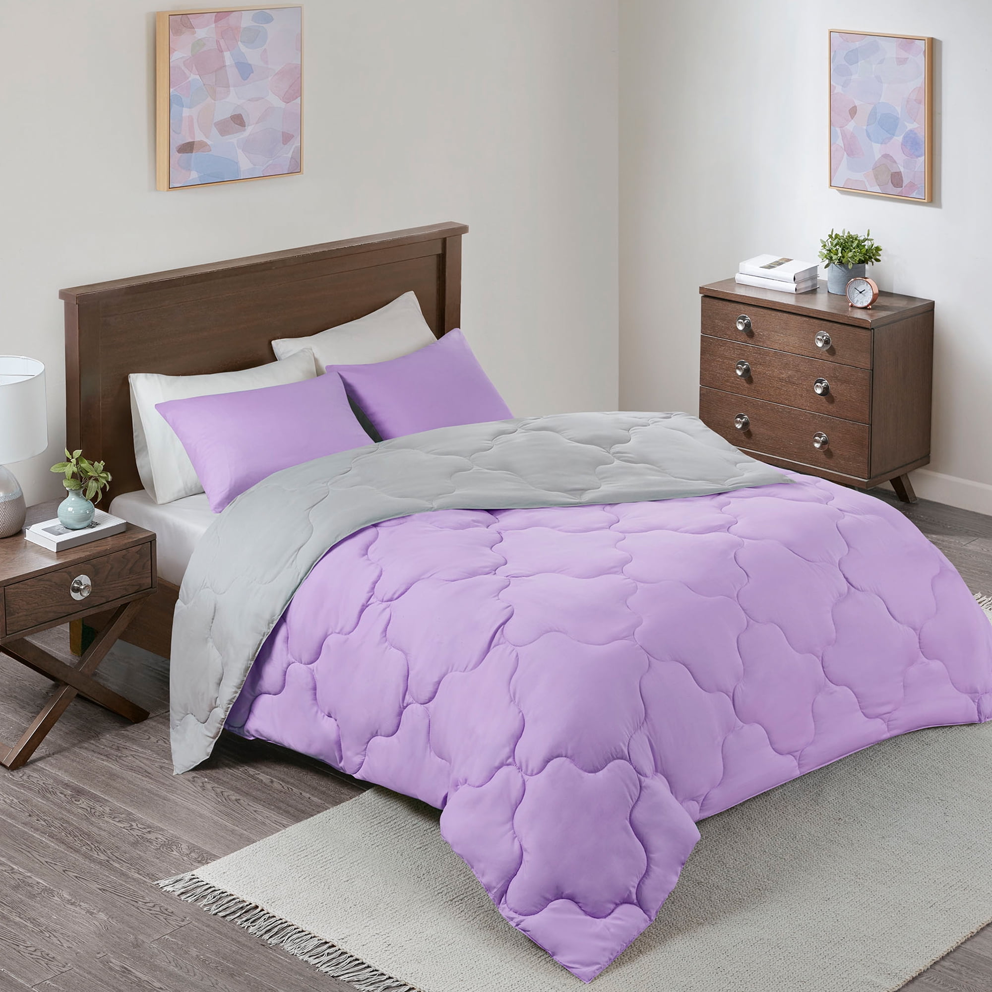 Comfort Spaces Vixie Reversible Down Alternative Comforter Set, Full