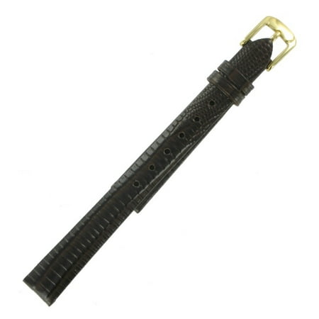 Alligator Calf Watch Band - Speidel 10mm Brown Gator Lizard Grain Watch Strap Regular Ladies