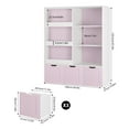 thumbnail image 3 of Homfa 6 Cube Toy Storage, Cube Organizer with Sliding Rack, 3 Drawer Kids Bookcase and Bookshelf, Pink, 3 of 7