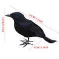 thumbnail image 4 of 6 Pack Halloween Realistic Black Crow Decorations Lifelike Feathered Ravens with Clips Party Props for Fence Tree Pumpkin Indoor Outdoor Decor, 4 of 8